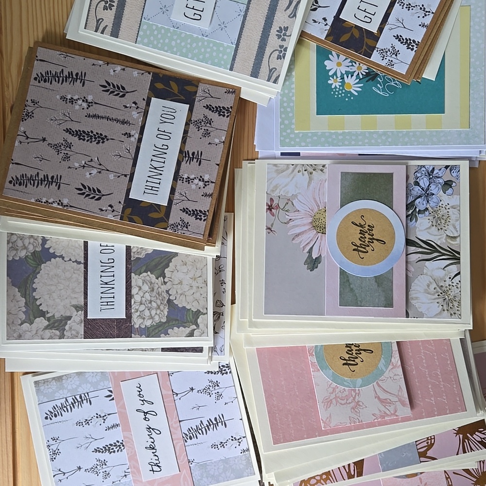 Assorted Thank You, Thinking Of You, & Get Well Soon Cards Set Of 30